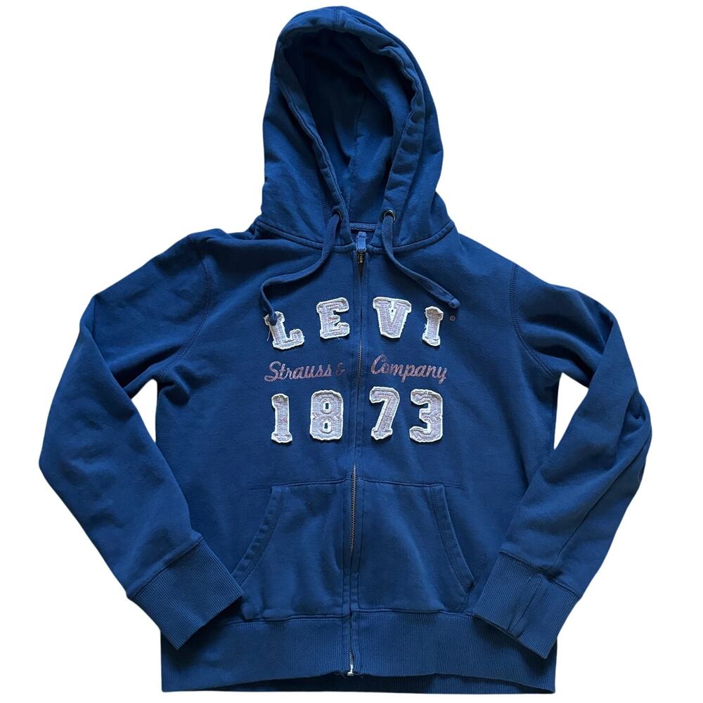 y2k style levis zip up hoodie womens small